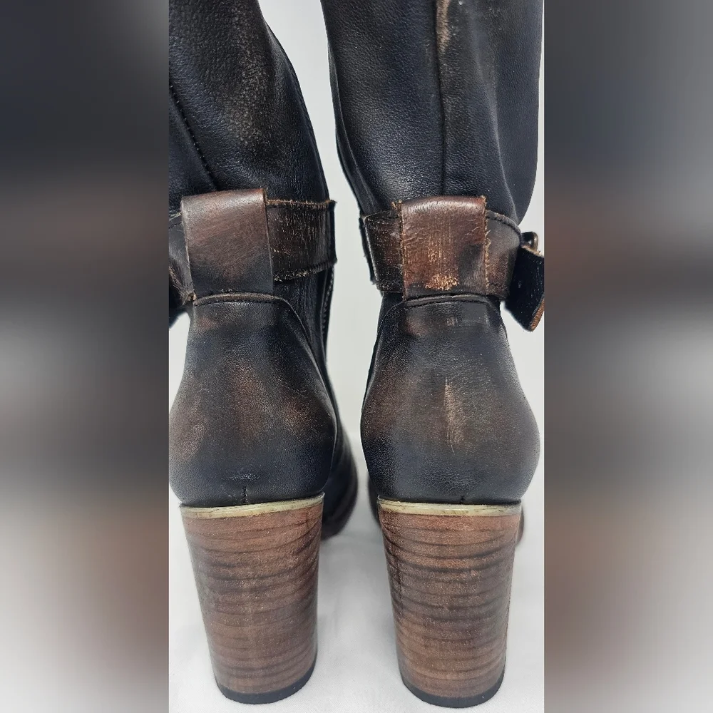 Freebird Women's Holland Distressed Brown Western Round Toe Tall Boots Size 8 - Picture 8 of 16